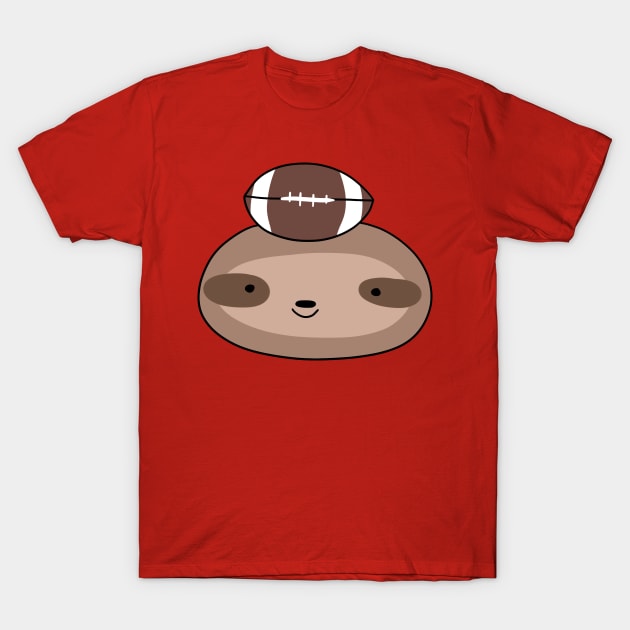 Football Face Sloth T-Shirt by saradaboru